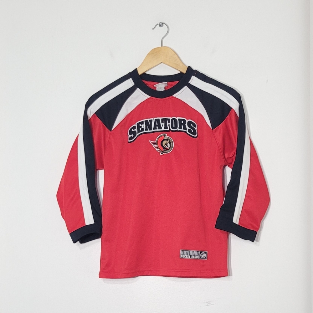Ottawa Senators Kids NHL Hockey Team Jersey Long Sleeve MightMac Size 7/8